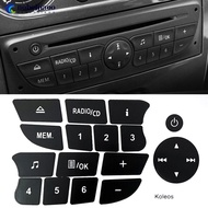 NOBELJIAOO Car Audio Button Button Repair Stickers Decal Stickers Accessories 16Keys for Twingo Renault Clio and Megane 2009-2011 A4X1
