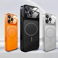 Luxury Magnetic Case Compatible For IPone 15 15 pro 15 Hybrid 2 in 1 Glass Camera Protector matte