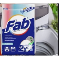 (Bundle of 4) Fab Laundry Powder Detergent Powder 660g Fab Cotton
