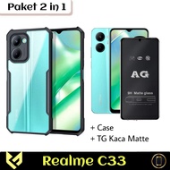 LAYAR 2-in-1 Case Package Realme C33Fusion with Free Tempered Glass Screen
