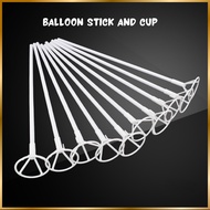 40CM Thick Balloon Stick White Colour Foil Balloon Stick Bobo Balloon Stick 40cm 加厚白色枝干