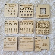 Customized Knitting Needle Gauge Keychain Knitting Tool Portable Wooden Knitting Needle Ruler