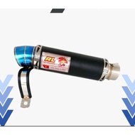 Exhaust open pipe Red leo Black Canister only inlet 51mm universal