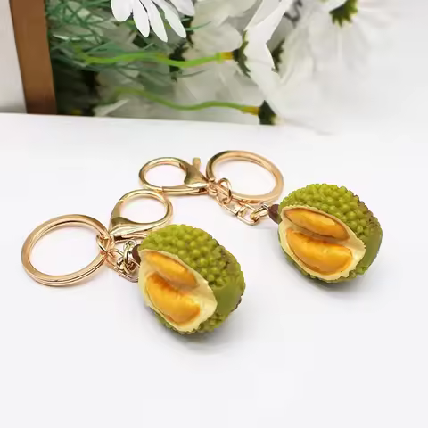 Artificial Fruit Durian Key Chain Malaysia Thailand Fruit King Durian Pendant Pendant Quirky Food Sm