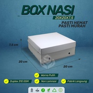 Box Nasi 20X20 Dus Nasi 20x20 Dus Catering (Isi 30 Pcs / BB5D3)