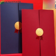 MIOSHOP Award Certificate Holder, A4 Gilding Process Diploma Cover, Exquisite Three-fold Page Paper 