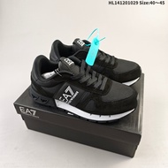 EMPORIO ARMANI ARMANI EA7 Leather Round Toe Lace-Up Low-Cut Life Casual Shoes Men's MHXZ