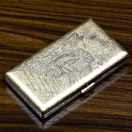 GUIPAI VINTAGE CLASSIC KOTAK ROKOK BAHAN METAL UNTUK KRETEK FILTER MILD SLIM DENGAN PENJEPIT DAN BOX