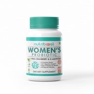 NUTRIBOOST Women's Cranberry & D-Mannose Non-GMO and Gluten Free Capsules - 50 Billion CFU - 6 Probi