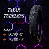 Motosikal Tayar Tubeless 70/90-17 80/90-17