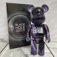 Ready Stock Bearbrick 400% Kubrick Bear Violent Bear Art Series Joint Sound Black Hole Building Block Bear Collectibles Home Decoration ABS Color Box