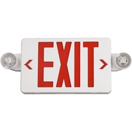 TANLUX Red Exit Sign with Emergency Light, LED Exit Light with Battery Backup, UL Listed, AC 120/277