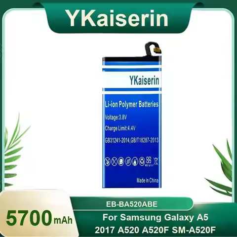 YKaiserin EB-BA520ABE 5700mAh Battery For Samsung Galaxy A5 2017 Edition A520 SM-A520F A520K A520L A