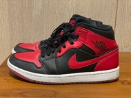 The Air Jordan 1 Mid Banned AJ1黑紅配色 中筒 554724-074 26cm