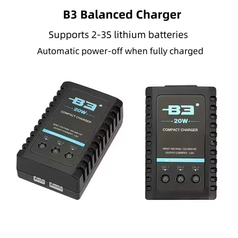 B3 20W 7.4V 11.1V Simple balanced fast charging charger 2-3s lithium battery for model aircraft, car