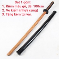 (Có Sẵn) Thanh Bokken Tập Võ Gồm Kiếm và Bao Kiếm Cực Đẹp Mắt Kiếm Katana Tập Võ Bằng Gỗ Cứng - Tặng
