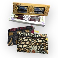 Contents: 50 Pcs Latest Batik Wallet Souvenirs Size 16.5x 10 cm + Exclusive Box | Gifts for Events, 