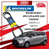 Michelin Belt [6PK 1178 & 6pk 1180] Toyota Sienta 1.5 Nsp170 Auxiliary Belt Made In France 100% Orig