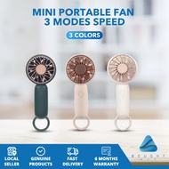Handheld Small Fan White Green Pink - Mini Portable Fan 3 Modes Speed USB charging 500mAh Battery Tr