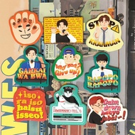 ACUPPACUPS KPOP Motivational Sticker Die Cut Glossy Laminated Quotes Sticker/