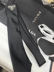 PRADA 三角Logo 呔 領帶 全新 帶全套禮盒