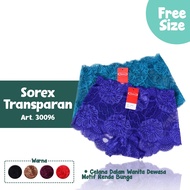 My-Fashion COD 6 PCS Sorex Cd Fashion Wanita Brukat Renda Flower Lace Semi Transparan Freesize (Seta