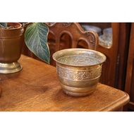 19th Century Dutch Brass Hand Embossed Flowerpot 924006