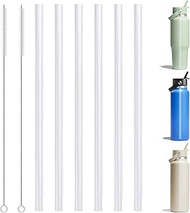 Water Bottle Straw Compatible with Hydroflask 40 oz Travel Tumbler,6 Straws and 2 Brushes,Trim to Fi