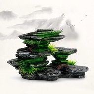 superior productsFish Tank Scenery Decoration Emulational Rockery Stone Set Small and Medium Aquarium Landscape Rocker00