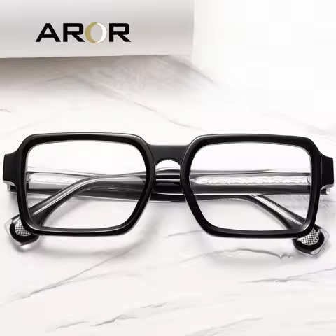 Acetate Men Optical Eyeglasses Frame Rectangle Myopia Prescription Sunglass Spectacle Thick Eyeframe