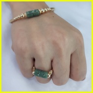 ▬ ☽ ☏ Jade bangle &amp; ring set