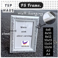 6R/8R/10R/11R/12R/A3/A4 White PS Photo Frame Wall Hanging Bingkai Gambar Putih Gantung Dinding Famil