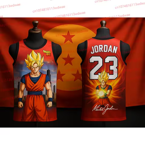 Michael Jordan 23 Basketball Jersey 2025 Dragon Ball Goku Special Edition Basketball Jersey Sport Qu