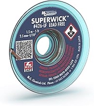 MG Chemicals - 426-LF Desoldering Braid #4 Fine Braid Super Wick for Lead Free Solder, 0.10" Width x