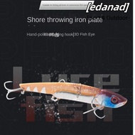 EDANAD 1Pcs  Fishing Lure, 10.5cm 35g Metal Hard Squid Bait, Durable Jigging Sinking Wobblers Sea Fi