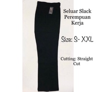 [Value Buy] Seluar Slack Hitam Perempuan 820/Seluar Kerja Hitam Straight Cut