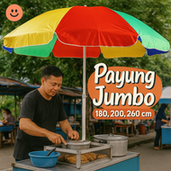 Payung Jumbo Pantai Untuk Jualan Cafe Tenda Warung Kaki Lima PKL - 180cm 200cm 260cm | Cocok Buat Da