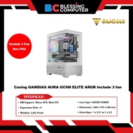 GAMDIAS AURA GC9M ELITE ARGB Casing Includes 3 fans - White