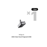 ADAM Elements iKlips S USB-C Nano Touch Fingerprint SSD 256G for Phone Tablet and Laptop