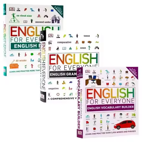 DK English for Everyone COURSE BOOK Level 1&2 Vocabulary Builder Grammar Explanations,Practice Exerc
