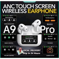 TWS Screen Wireless Bluetooth Earphones Supper Bass Smart Touch Screen Earbuds with ANC Noise Reduct