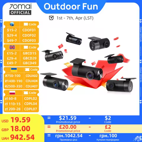 70mai Rear Cam RC06 RC11 RC12 RC14 RC22 Interior FC02 for 70mai 4K A810 A800SE 70mai A510 A200 A500S