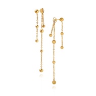 Tassel Beads Ear Jacket Earrings • Waterproof Non-Tarnish For Women ER456 Stainless Steel Solis Jewe