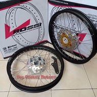 Velg Sonic150R Sepasang uk 140x140 Ring 17 Bonus Piringan depan dan Breket Tinggal Pasang Full set -