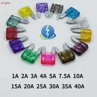 Car Fuse MINI Small Fuse Insert for Car Small Sharp Foot Fuse 1A-40A Zinc Sheet