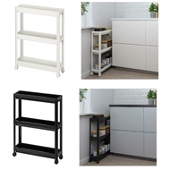 IKEA VESKEN Kitchen Trolley / Bathroom Trolley / Storage Slim Trolley / Stroage Trolley Black White