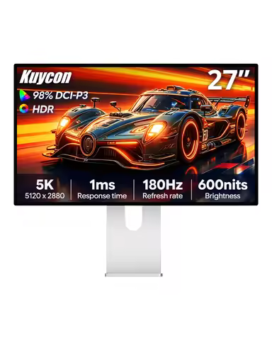 Kuycon P27Z 27 Inch Monitor 5K 180Hz 2K 330Hz Dual Mode gaming Monitor With 6 Speaker Surround Sound