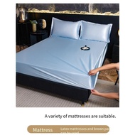 100% waterproof Silk Fitted  Sheet Satin Cooling Feeling Heiht 25cm Bedspread 100% waterproof Mattre