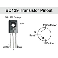 (5pcs) BD139 BD140 NPN PNP Power Transistor TO-126