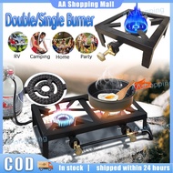 Heavy Duty Single/Double Burner Gas Stove Portable Desktop Gas Range Installation-free Home